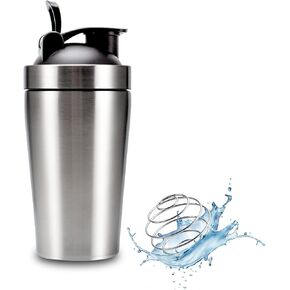 VALESKA Stainless Steel Protein Shaker Bottle, 20-Ounces, Insulated, Leak Proof, BPA Free, Dishwasher Safe, Perfect for Gym Workout in Saudi Arabia