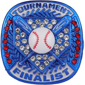 2 pcs, 12 pcs Pack Baseball Tournament Blue Championship Ring Trophy on Side Size 9 in Kuwait