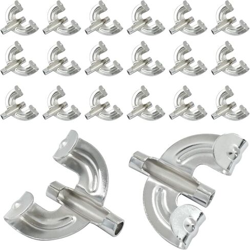 Piutouyar 20 Pack Bass Drum Claw Hook, Metal Bass Drum Parts Accessories for Instrument Percussion Replacement in Saudi Arabia