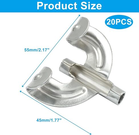 Piutouyar 20 Pack Bass Drum Claw Hook, Metal Bass Drum Parts Accessories for Instrument Percussion Replacement in Saudi Arabia