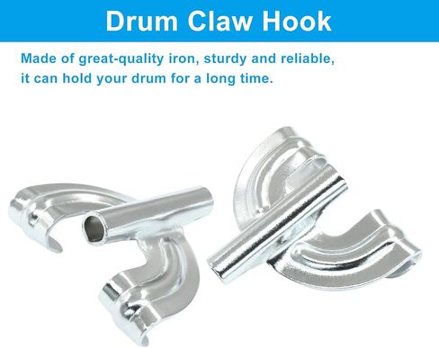 Piutouyar 20 Pack Bass Drum Claw Hook, Metal Bass Drum Parts Accessories for Instrument Percussion Replacement in Saudi Arabia
