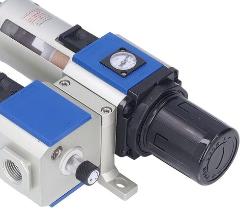 Compressed Air Filter Regulator Lubricator Combo High Efficiency Water Oil Trap Separator 3 in 1 Unit for Pneumatic Systems Aluminum Alloy Construction PT3/8 PT1/2 Sizes (GFC400-10) in Saudi Arabia