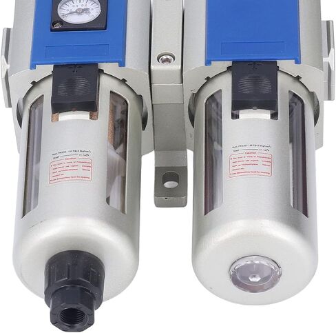 Compressed Air Filter Regulator Lubricator Combo High Efficiency Water Oil Trap Separator 3 in 1 Unit for Pneumatic Systems Aluminum Alloy Construction PT3/8 PT1/2 Sizes (GFC400-10) in Saudi Arabia