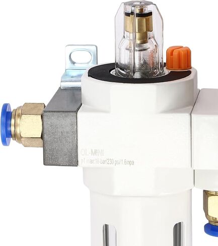 Air Pressor Oil Water Regulator Separator Tire Changer Machine Part Oil Water Separator with Pressure Gauge and Connectors, Lower Air Outlet, with Standard Interface (Max.145Psi) in Saudi Arabia
