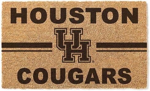 KH Sports Fan Houston Cougars Team Logo Coir Doormat, 18x30 Inches, Cougars Outdoor Rug; Display Your Team Spirit with This Unique Houston Cougars Doormat in Saudi Arabia