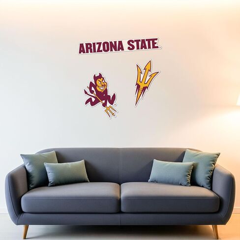Desert Cactus Arizona State University WallStix ASU Sun Devils Removable Wall Sticker 11x17 Vinyl Decal Indoor Outdoor Use (Design A) in Saudi Arabia