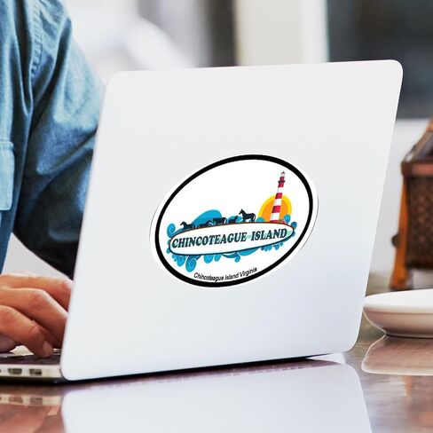 Cafepress Chincoteague Island Va Oval Car Pumper Sticker in Saudi Arabia