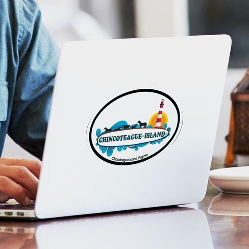 Cafepress Chincoteague Island Va Oval Car Pumper Sticker in Saudi Arabia