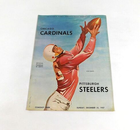 1957 Pittsburgh Steelers في برنامج Chicago Cardinals NFL لكرة القدم 12-22-57-برامج اتحاد كرة القدم الأميركي in Saudi Arabia