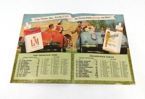 1956 Philadelphia Eagles at San Francisco 49ers NFL Football Program 9-23-56 - NFL Programs in Saudi Arabia