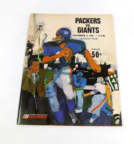 1967 New York Giants at Bay Packers NFL Football Program 9-9-67 - NFL Programs in Saudi Arabia