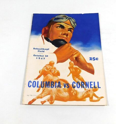 1943 Columbia at Cornell College Football Program 10-30-43 - College Programs in Saudi Arabia