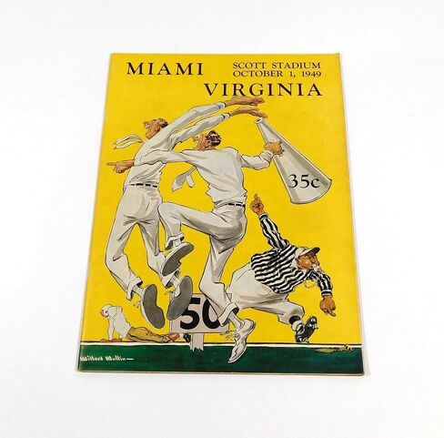 1949 Miami (Florida) vs Virginia College Football Program 10-1-49 - College Programs in Saudi Arabia