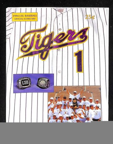 1994 برنامج LSU v Vanderbilt للبيسبول 3/24 Uncored Alex Box Stadium 89879B35 - برامج الكلية in Saudi Arabia