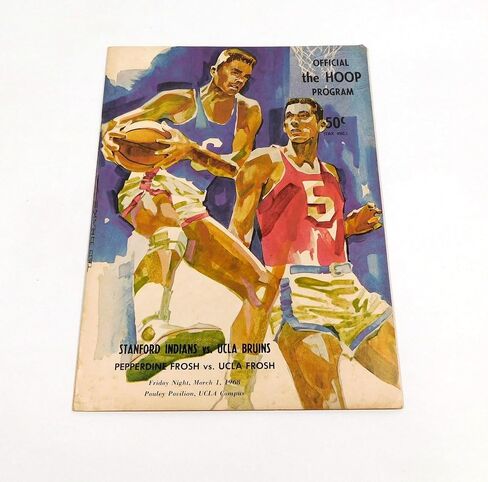 1968 UCLA vs Stanford College Basketball Program Alcindor Abdul-Jabbar 3-1-68 - College Programs in Saudi Arabia