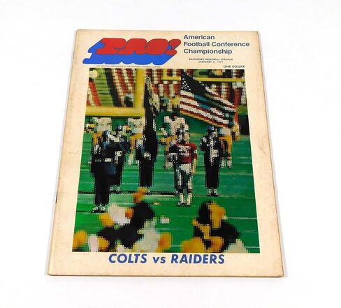 1970 Oakland Raiders at Baltimore Colts AFC Championship Football Program 1-3-71 - NFL Programs in Saudi Arabia