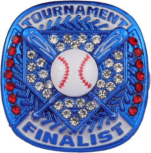 2 pcs, 12 pcs Pack Baseball Tournament Blue Championship Ring Trophy on Side Size 9 in Kuwait