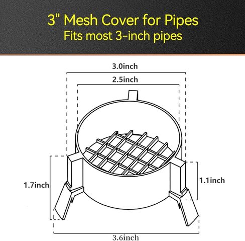 مجموعة شاشة Spydr من اثنين ، 3 "غطاء شبكة للأنابيب ، واقي الصرف ، ، تمنع السدادات والتحفيز على الحيوانات ، غطاء الشاشة شاشة شاشة شاشة كاب ب. in Kuwait