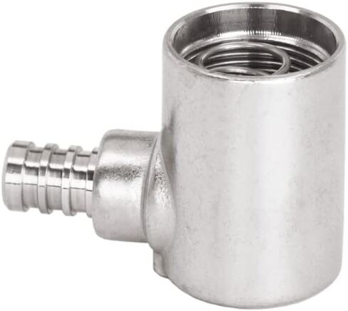 Aquor 1/2 inch PEX Crimp 90 Degree Elbow Stainless Steel Inlet, Pipe Fitting Accessory, Installation Part for Aquor House, RV, and Boat Hydrants in Kuwait