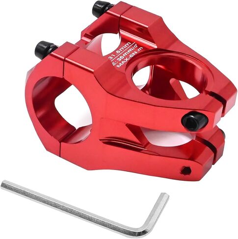 31.8 Short Stem 35mm Riser Handlebar for MTB Mountain Bike Road Bike Stem Bicycle Stem BMX Stem (Red) in Saudi Arabia