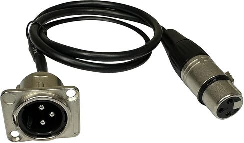 Premium XLR Pass Through Cable, No Solder, for Stage Box, Patch Panel, Floor Box - No Solder for Pro Audio Installations (Male to Female 6-Pack) in Saudi Arabia