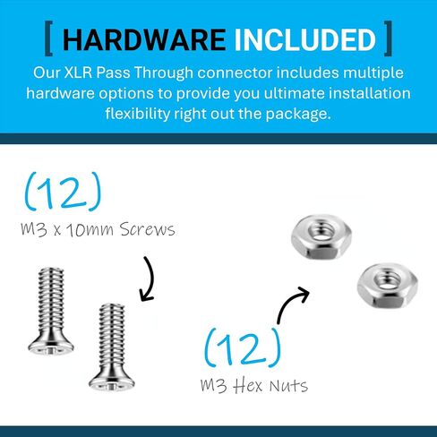 Premium XLR Pass Through Cable, No Solder, for Stage Box, Patch Panel, Floor Box - No Solder for Pro Audio Installations (Male to Female 6-Pack) in Saudi Arabia