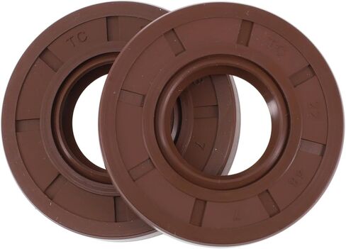 Universal Oil Seal TC Seal Ring Rotary Shaft Seal 22x48x7mm High Pressure FKM Rubber Brown 2 Pcs in Saudi Arabia