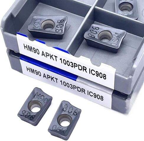 Turning Tool,Carbide Inner Turning Tool 10pcs HM90 APKT1003PDR IC908 Carbide Lathe Tool CNC Indexable Turning Tool for Stainless Steel in Saudi Arabia
