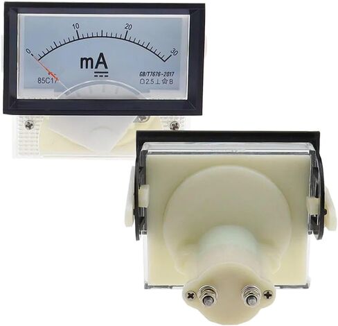 Milliammeter 85C17-MA DC Pointer Panel AMP METER 20MA 30MA 50MA 100MA SQUQRE 70 * 40MM 1PCS (30MA) in Saudi Arabia