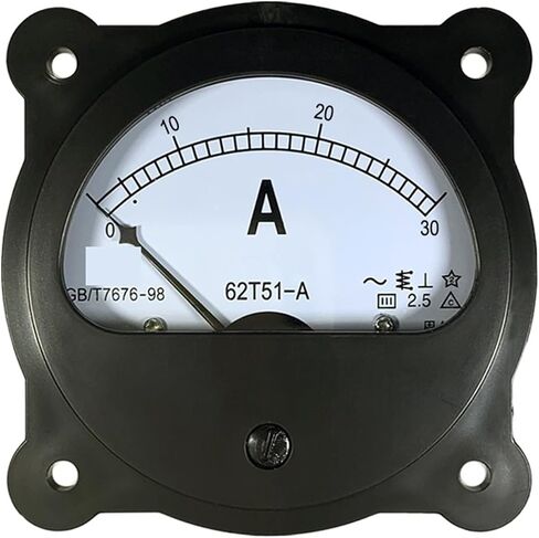 62t51 Pointer AC Ammeter Black Circular Ac5a 10A 20A 30A 50A 75 / 5A 100 150 200 300 1Pcs(AC 10A) in Saudi Arabia