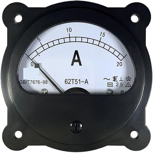 62t51 Pointer AC Ammeter Black Circular Ac5a 10A 20A 30A 50A 75 / 5A 100 150 200 300 1Pcs(AC 10A) in Saudi Arabia