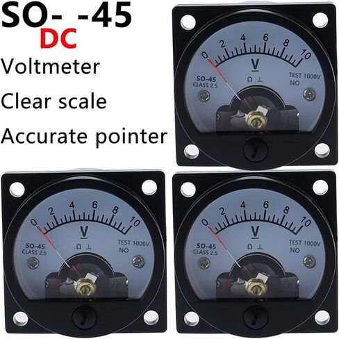 SO-45 DC 1V 2V 3V 5V 10V 15V 20V 30V 40V 50V 100V 150V 200V 250V 300V 400V 450V Voltage Panel Meter 1Pcs(300V) in Saudi Arabia