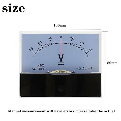 44C2 DC /75MV Voltmetergauge التناظرية اللوحة الحالية Meter50A -0-50A Voltmeter 3V 5A 10V 20V 30V 50V 1PCS (15V -0-15V) in Kuwait
