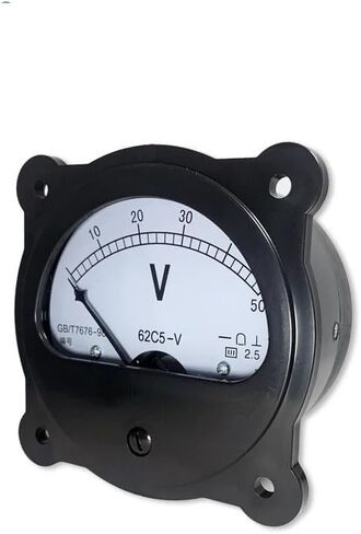 62C5 DC Voltmeter Circular Instrument 5V 10V 15V 20V 30V 50V 100V 150V 250V 300V 450V 500V 600V 1PCS (DC 20V) in Saudi Arabia