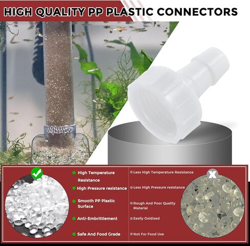 Pack of 4 Plastic Hose Barb Fittings 25/64" Hose Barb to 1/2" g Female Fittings in Kuwait