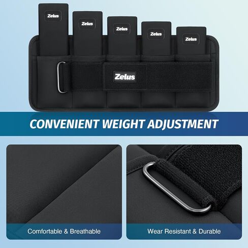 ZELUS Soft Iron Z-Fit Ankle Weights 1 Pair Adjustable, 4LB/7LB/10LB for Women Men, Ultra Thin Leg Weights with Adjustable Straps, Arm Weight for Gym Home Yoga Jogging Walking in Kuwait