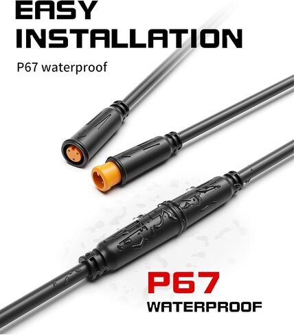 Electric Bicycle Extension Cable, 2/3/4/5Pin Male Female Waterproof Electric Bike Extension Cable for Electric Bicycle Light/Throttle/Ebrake/Display in Saudi Arabia
