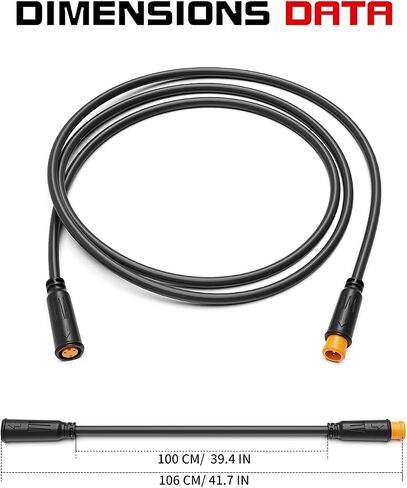 Electric Bicycle Extension Cable, 2/3/4/5Pin Male Female Waterproof Electric Bike Extension Cable for Electric Bicycle Light/Throttle/Ebrake/Display in Saudi Arabia