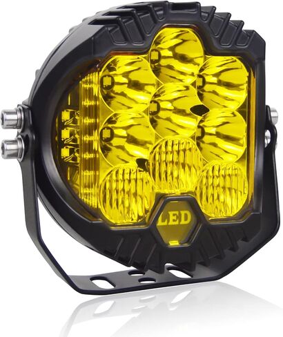 Willpower 2 Pieces 5 inch 50W Amber Yellow Side Shooter LED Work Light Bar Off Road Driving Light Spot Flood Combo Driving Lamp Fog Lights for Jeep Truck ATV SUV Car Boat,10V-30V IP67 Waterproof in Saudi Arabia