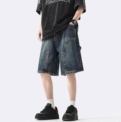 Streetwear Baggy Jorts Y2K Hip Hop Denim Shorts Unisex Summer Vintage Fashion Grunge Jean Shorts in Saudi Arabia