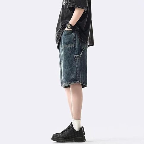 Streetwear Baggy Jorts Y2K Hip Hop Denim Shorts Unisex Summer Vintage Fashion Grunge Jean Shorts in Saudi Arabia
