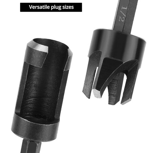 Qwork Wood Plug Cutter Bit Set ، 8pcs ، يتضمن 1/4 "، 5/16" ، 3/8 " in Saudi Arabia