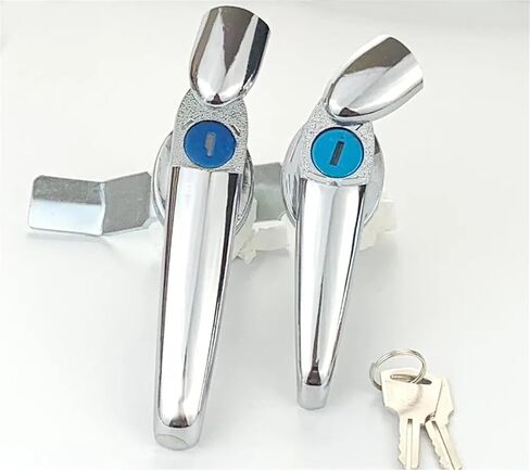 Outdoor Electrical Control Cabinet Door Stainless Steel Handle Lock Mechanical Equipment Pull Handle Lock 1Pcs(-3 Stainless Steel) in Saudi Arabia