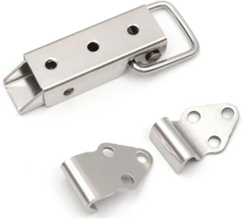 Hasp Latch Catch Stainless Steel Iron Buckle for Aviation Luggage Lock Heavy Equipment Wardrobe Drawer Cabinet Door Buckle 506 1Pcs(304 Stainless Steel) in Saudi Arabia