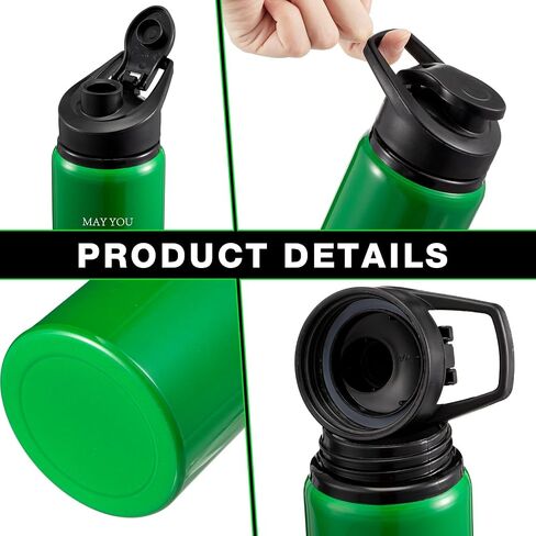Bokon 24 Pack Thank You Inspirational Gifts Reusable Aluminum Water Bottle Bulk Lightweight Leakproof Metal Sports Water Bottle with Lid for Gym Camping Hiking Back to School Gift(Colorful,25 oz) in Saudi Arabia