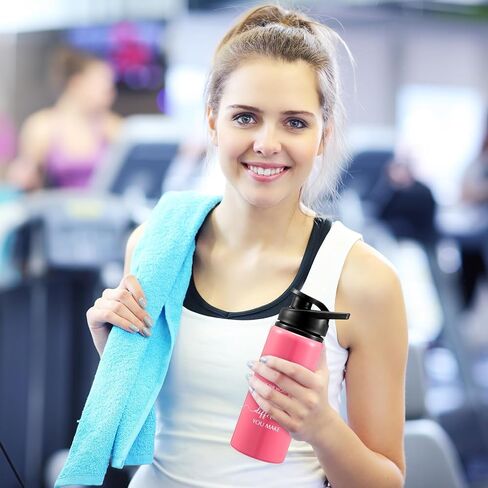 Bokon 24 Pack Thank You Inspirational Gifts Reusable Aluminum Water Bottle Bulk Lightweight Leakproof Metal Sports Water Bottle with Lid for Gym Camping Hiking Back to School Gift(Colorful,25 oz) in Saudi Arabia