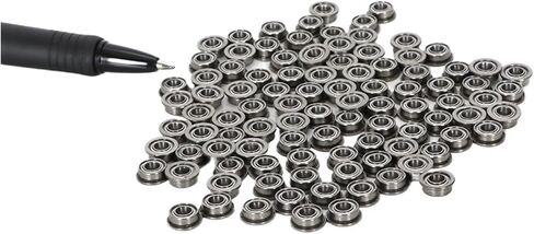 10 Mini Flange Bearings MF52 MF63 MF74 MF83 MF84 MF85 MF93 MF95 MF105 MF106 MF115 MF126 MF128 MF138 MF148 ZZ(MF104ZZ-4x10x4mm) in Saudi Arabia