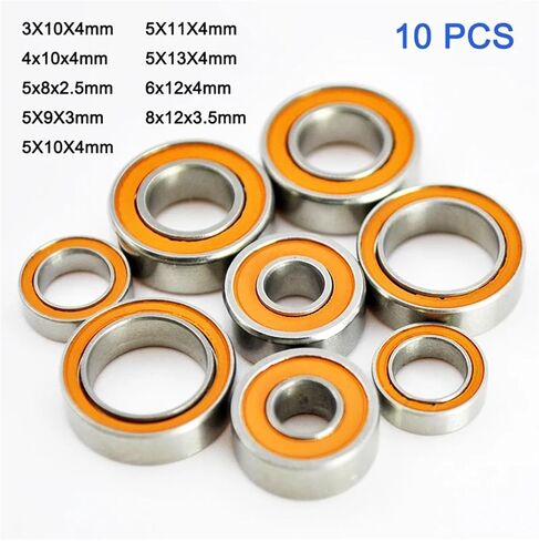 10Pcs Hybrid Ceramic Bearing Stainless Casting Spinning Fishing Reels 4x10x4mm 5x8x2.5 6x12x4 8x12x3.5mm Mini Ball Bearings(SMR95 5X9X3mm) in Saudi Arabia