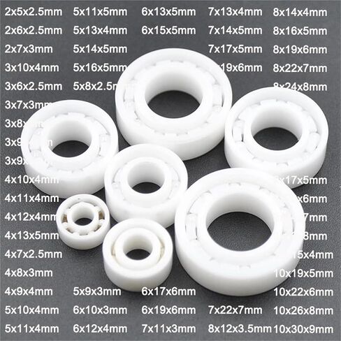 محامل صغيرة من السيراميك الصغيرة القطر الداخلي 2mm 3mm 4mm 5mm 6mm 7mm 8mm 9mm 10mm 5x10x4 5x11x4 8x22x7 10x15x4 محمل مصغرة 1pcs (5x11x4mm) in Saudi Arabia