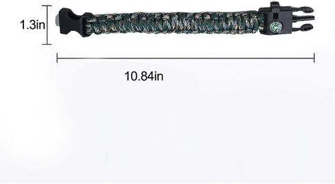 5-in-1 Braided Rope Outdoor Hiking Camping Emergency Lifesaving Bracelet - Blue in Saudi Arabia